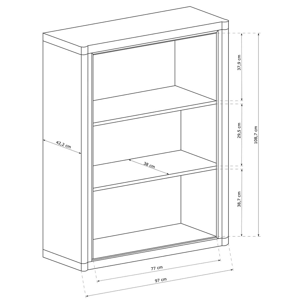 DALLAS s | komoda D6 | 97 cm | sonoma