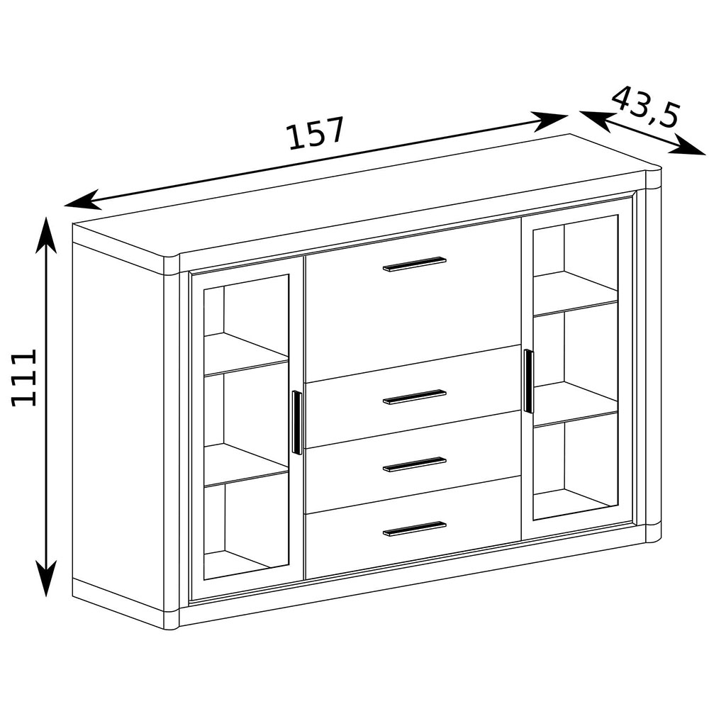 DALLAS s | komoda D7 | 157 cm | sonoma
