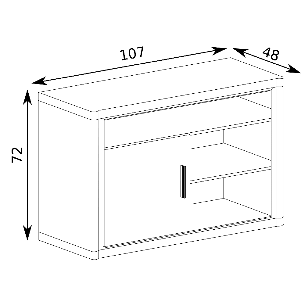 DALLAS s | TV stolek D11 | 107 cm | sonoma