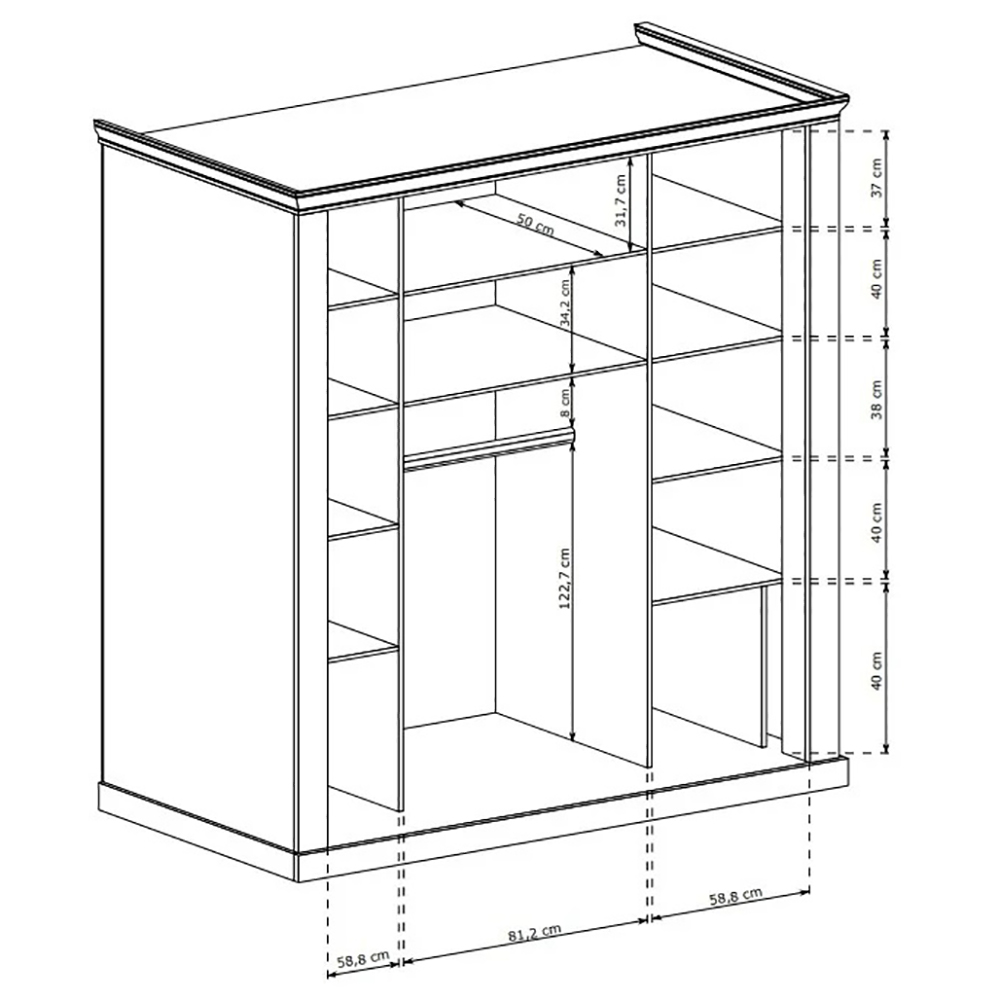 Ložnice Antica K | sestava C | 6 dílů | kraft zlatý