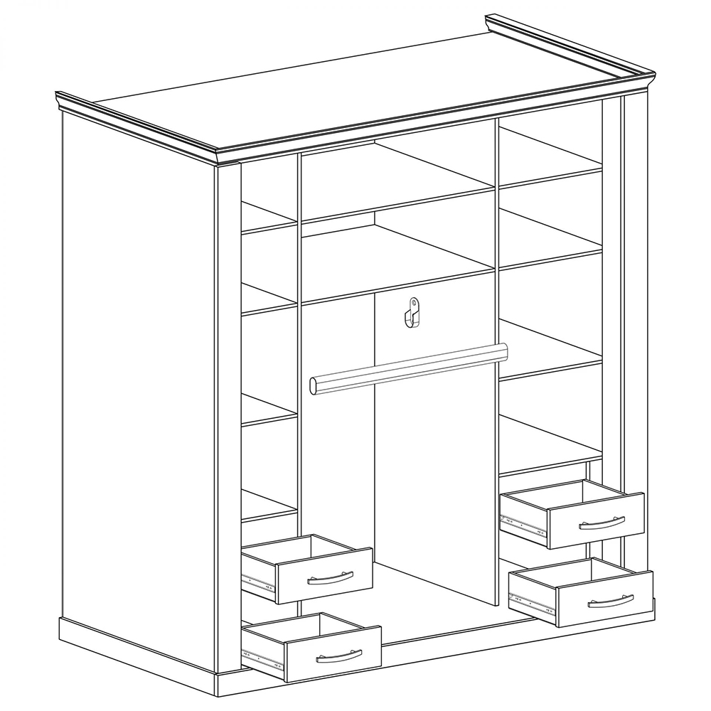 Ložnice Antica K | sestava C | 6 dílů | kraft zlatý