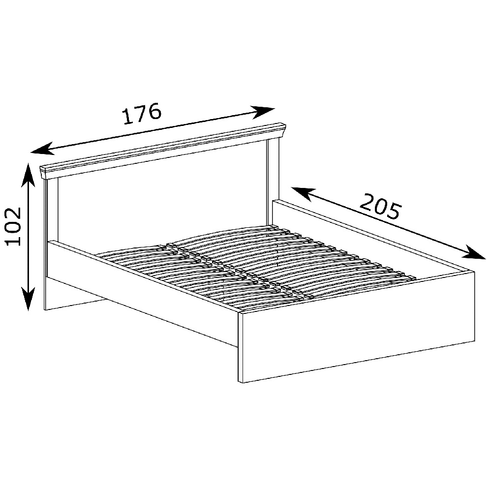 Ložnice Antica K | sestava C | 6 dílů | kraft zlatý
