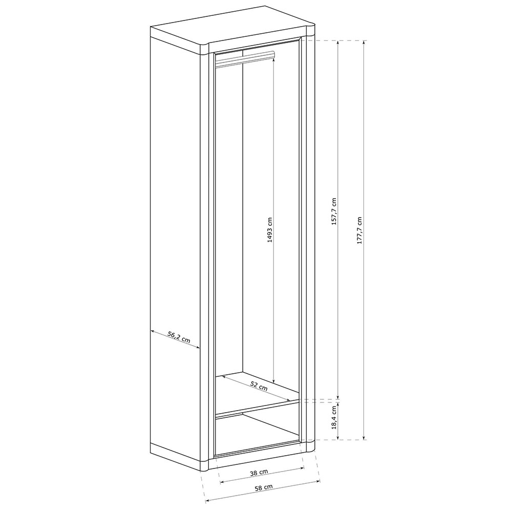 Sestava skříní DALLAS s - sonoma