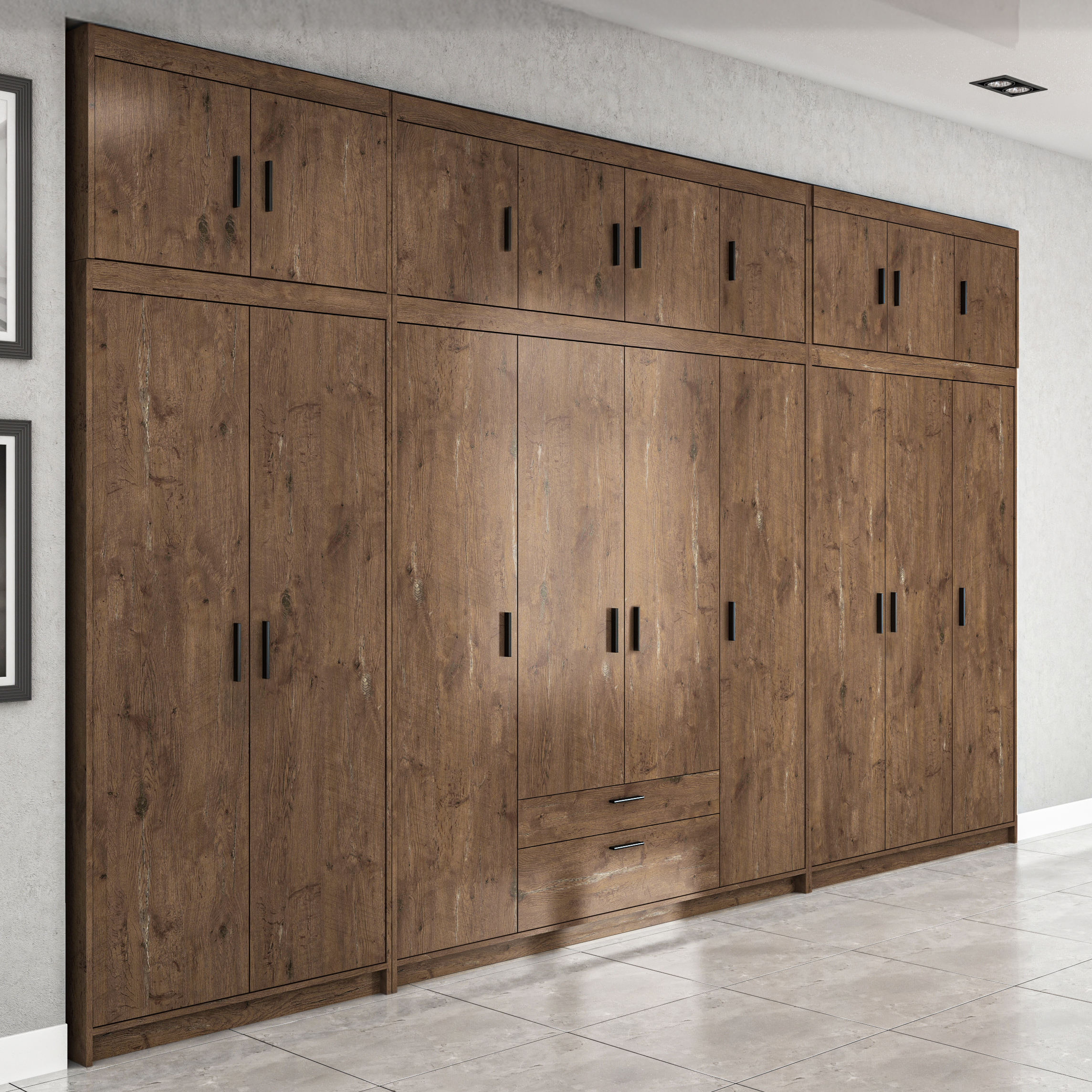 Nástavec na šatní skříň ELENA 2D | 89,7 cm | dub lefkas