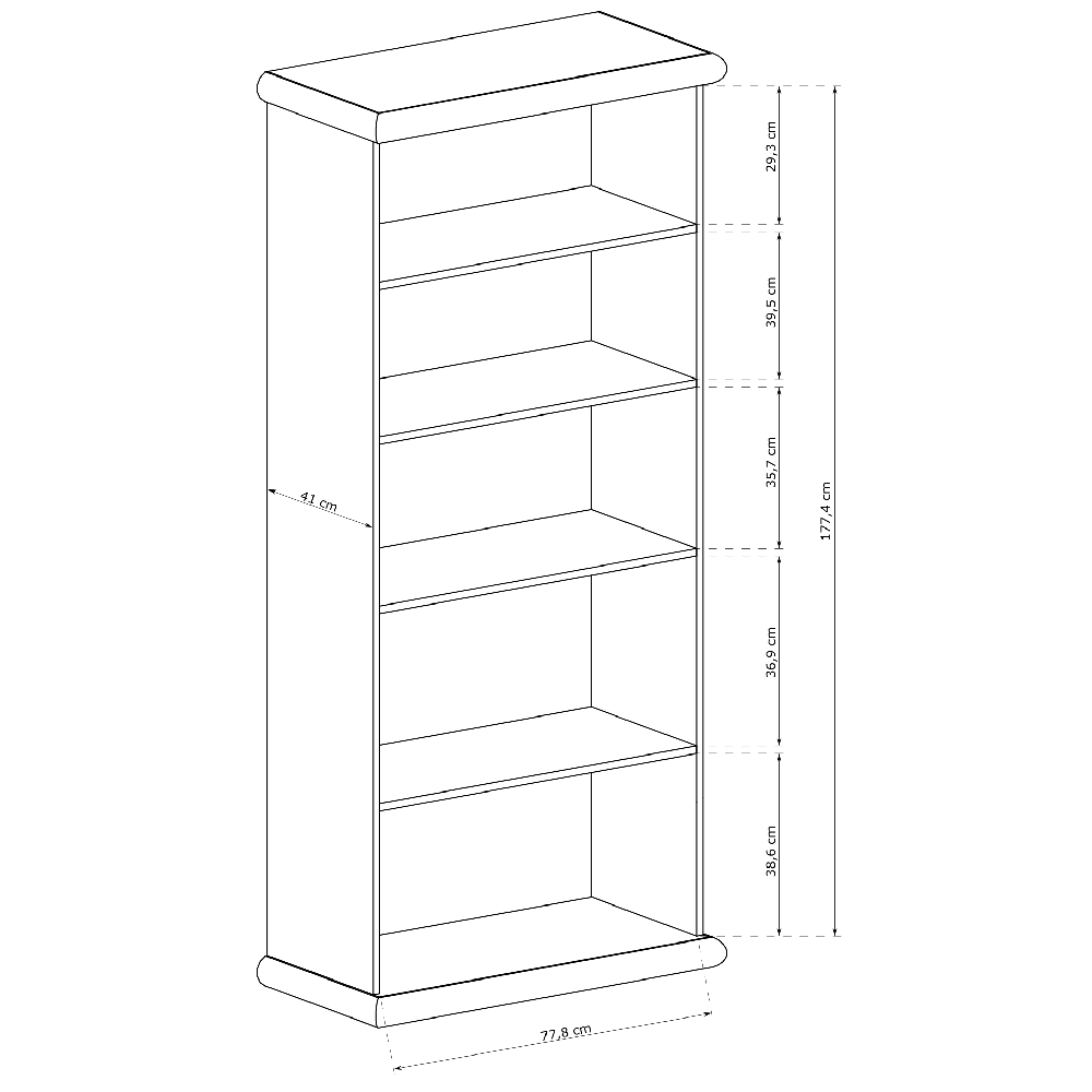 KARA | vitrína K3 | 87 cm | kraft bílý/zlatý