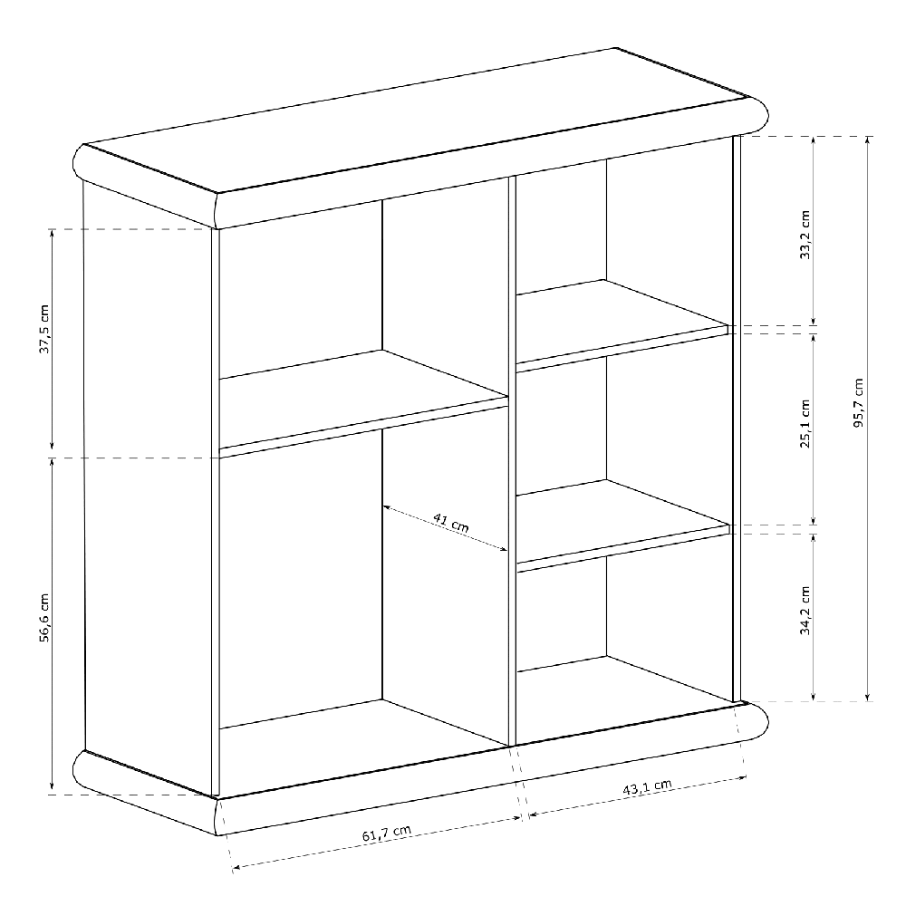KARA | komoda K8 | 115 cm | kraft bílý/zlatý