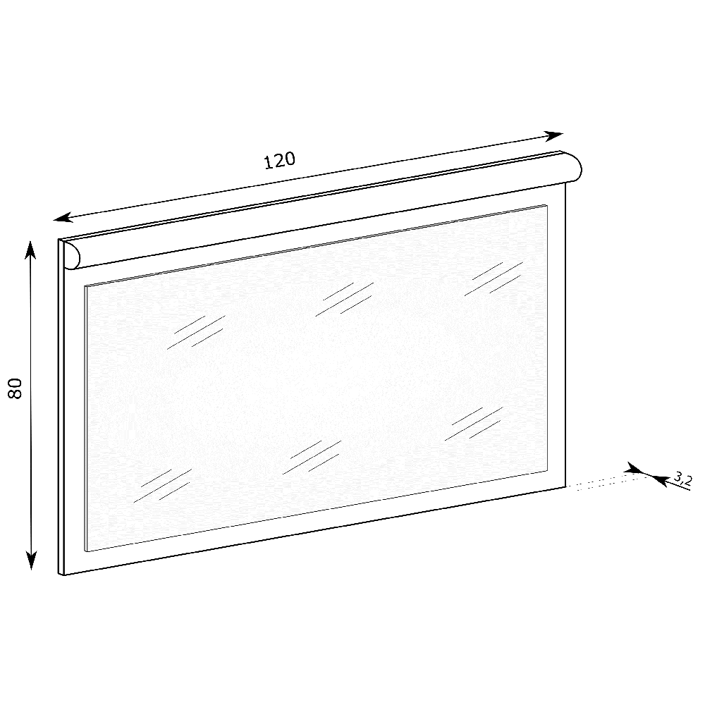 Kora JAR - zrcadlo K14 - jasan světlý