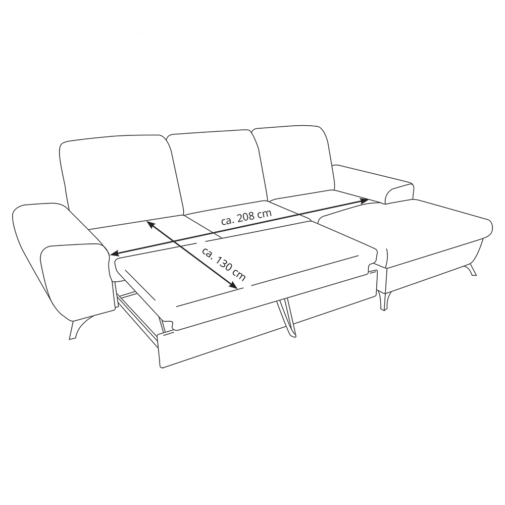 Sedací souprava ALTA | 279x172 cm | rozkládací + úložný prostor + 3x polštářek | VÝBĚR LÁTEK