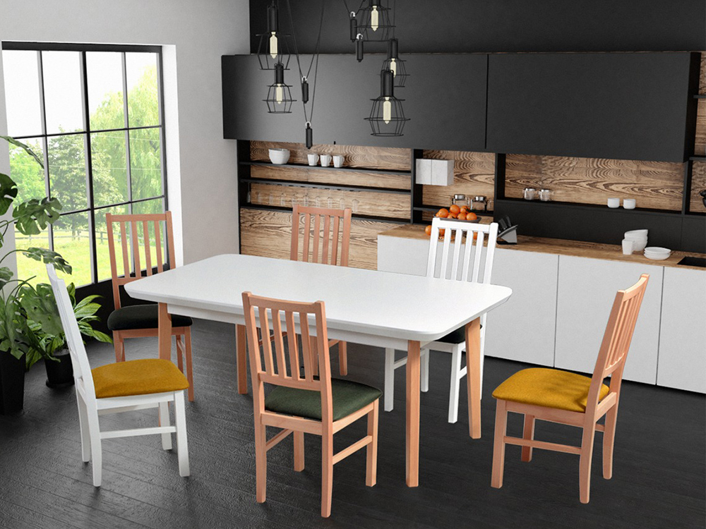 Rozkládací jídelní stůl Oslo 7 | lakovaná MDF | 140/180x80 cm | VÝPRODEJ