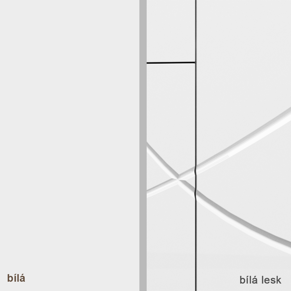 PARIS jarsb - šatní skříň P1 - bílá/bílá lesk - AKČNÍ CEBNA