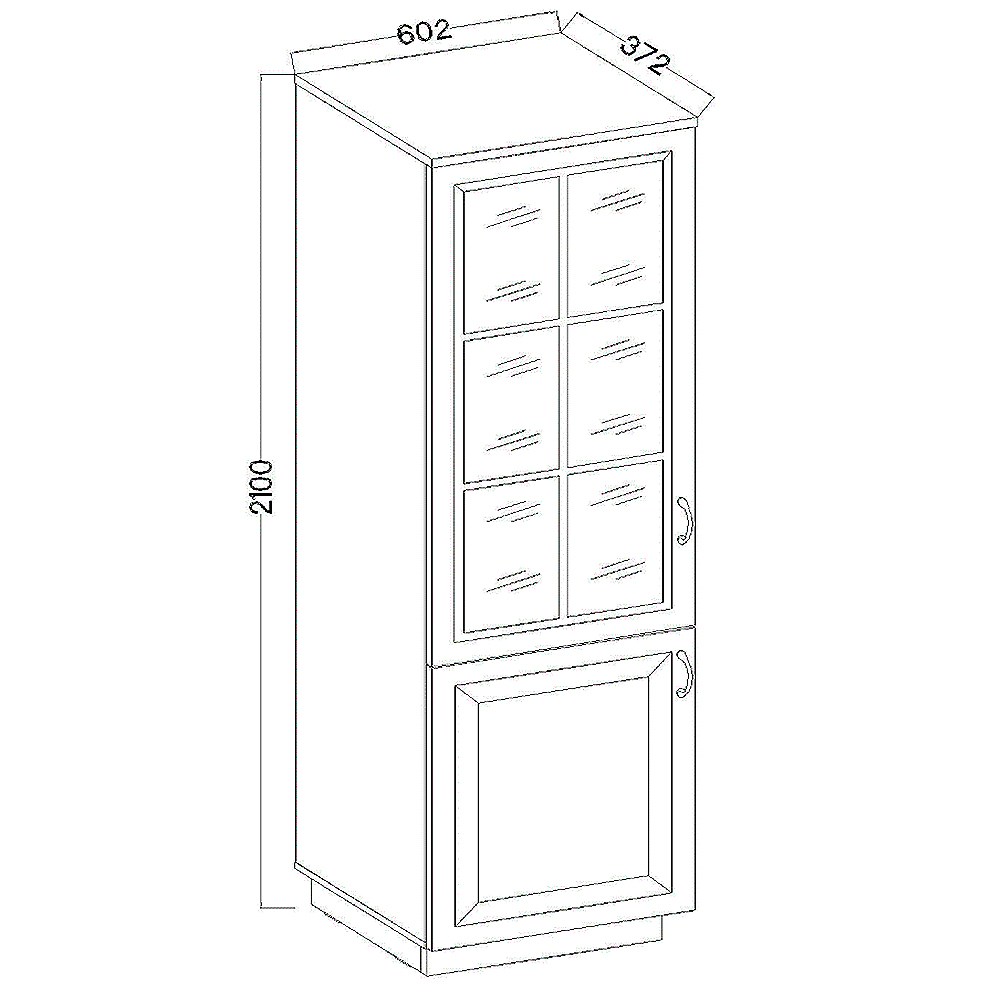 Flawia - vitrína/regál 2D