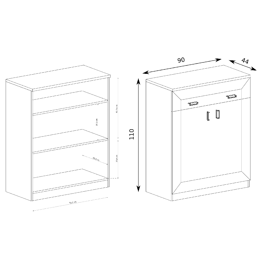TADEUSZ L | komoda T-2 | 90 cm | lefkas