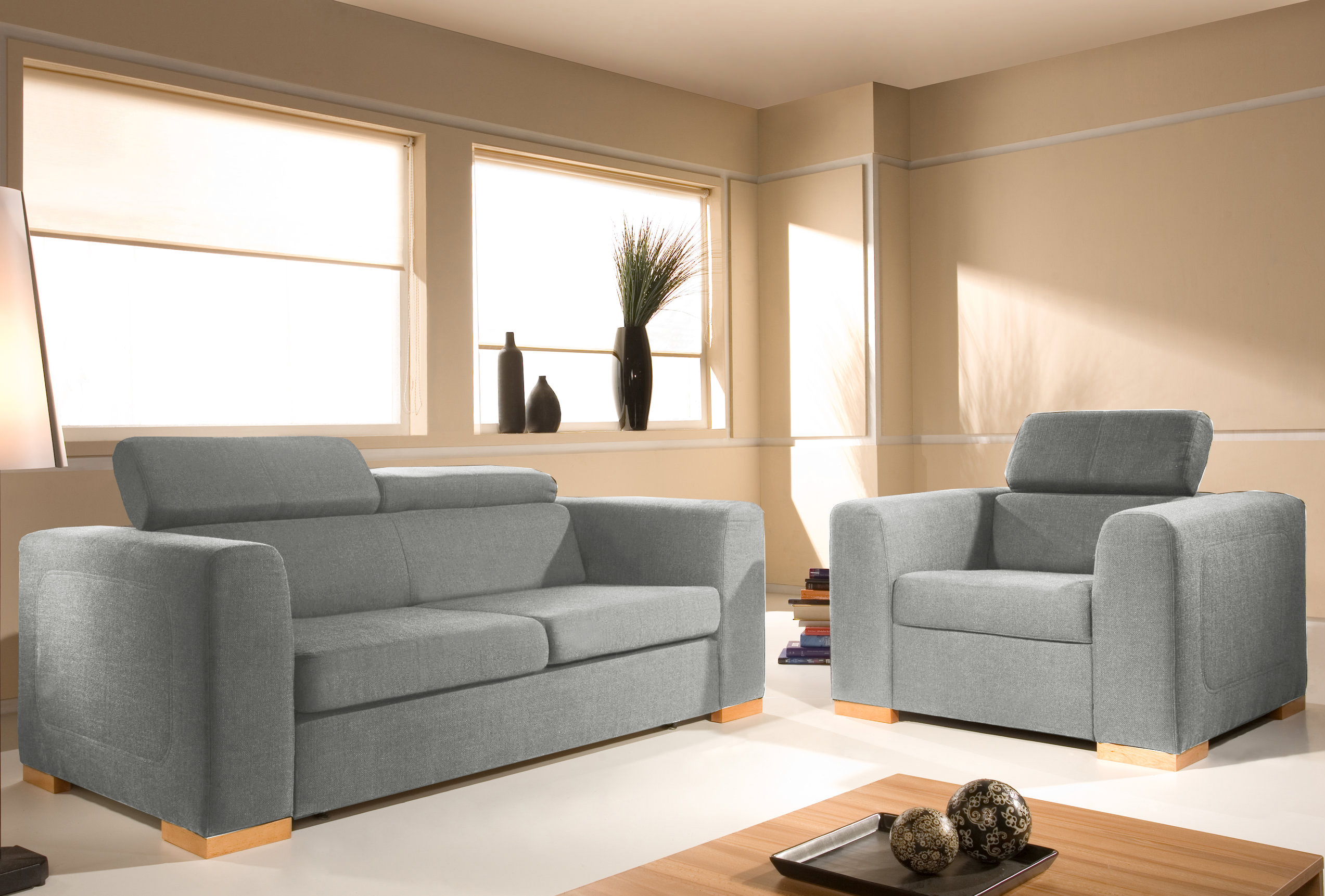 Sedací sestava Loft 3+1 - funkční látka Orion 19 - SKLADEM pouze 1x sestava