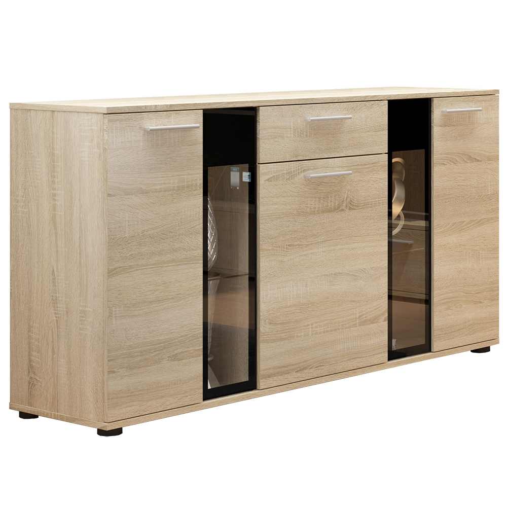 Obývací stěna SALSA + komoda | 235 cm + 140 cm | sonoma