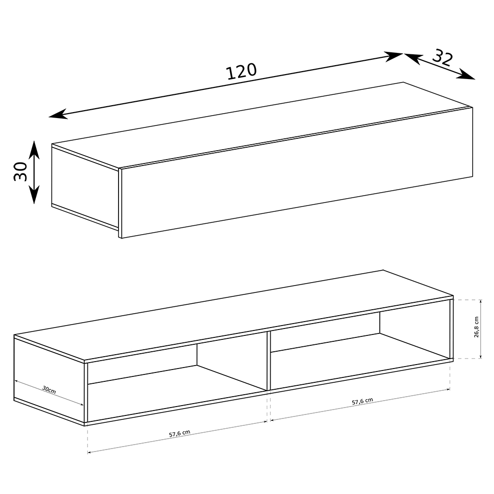 Obývací stěna Aurora | bílá | AKCE | VÝPRODEJ