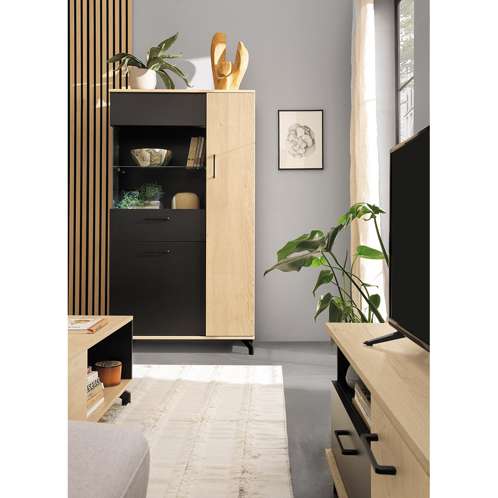 Madison - komoda MD9 - černá/dub