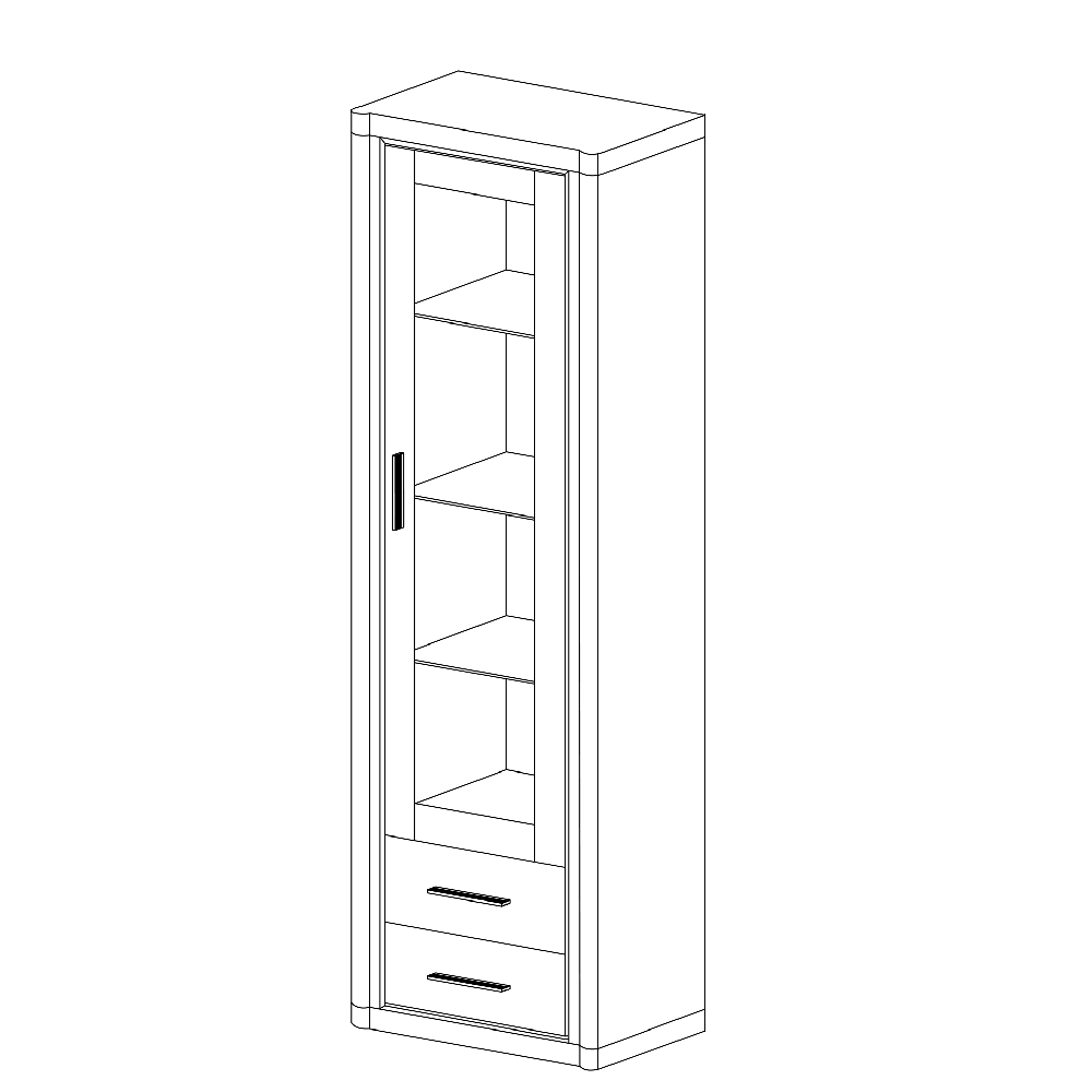 Obývací stěna se skříní DALLAS s | sestava F | 5 dílů | sonoma