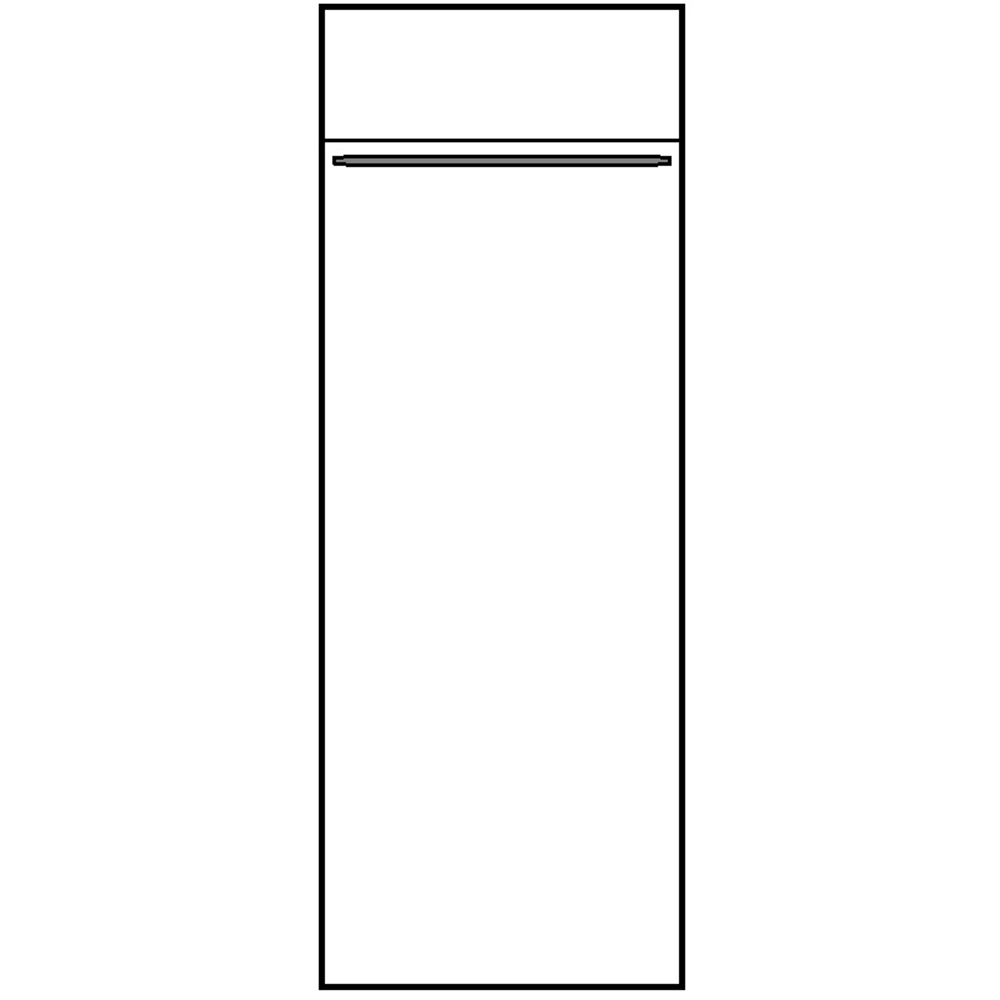 LIVINIO | šatní skříň L-2 | 72,5 cm | ribbeck/bílá lesk