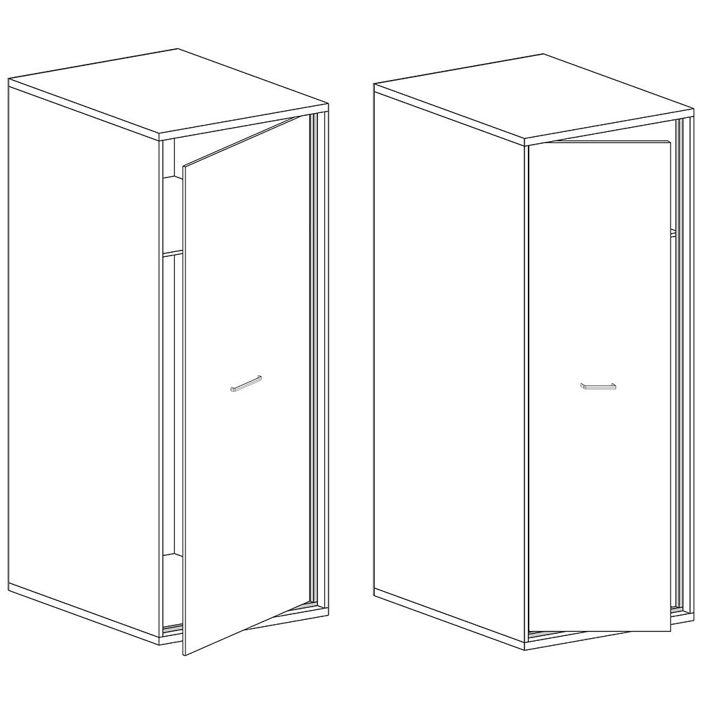 Mediolan - šatní skříň M2 + KOVOVÉ NOŽIČKY - natural hikora