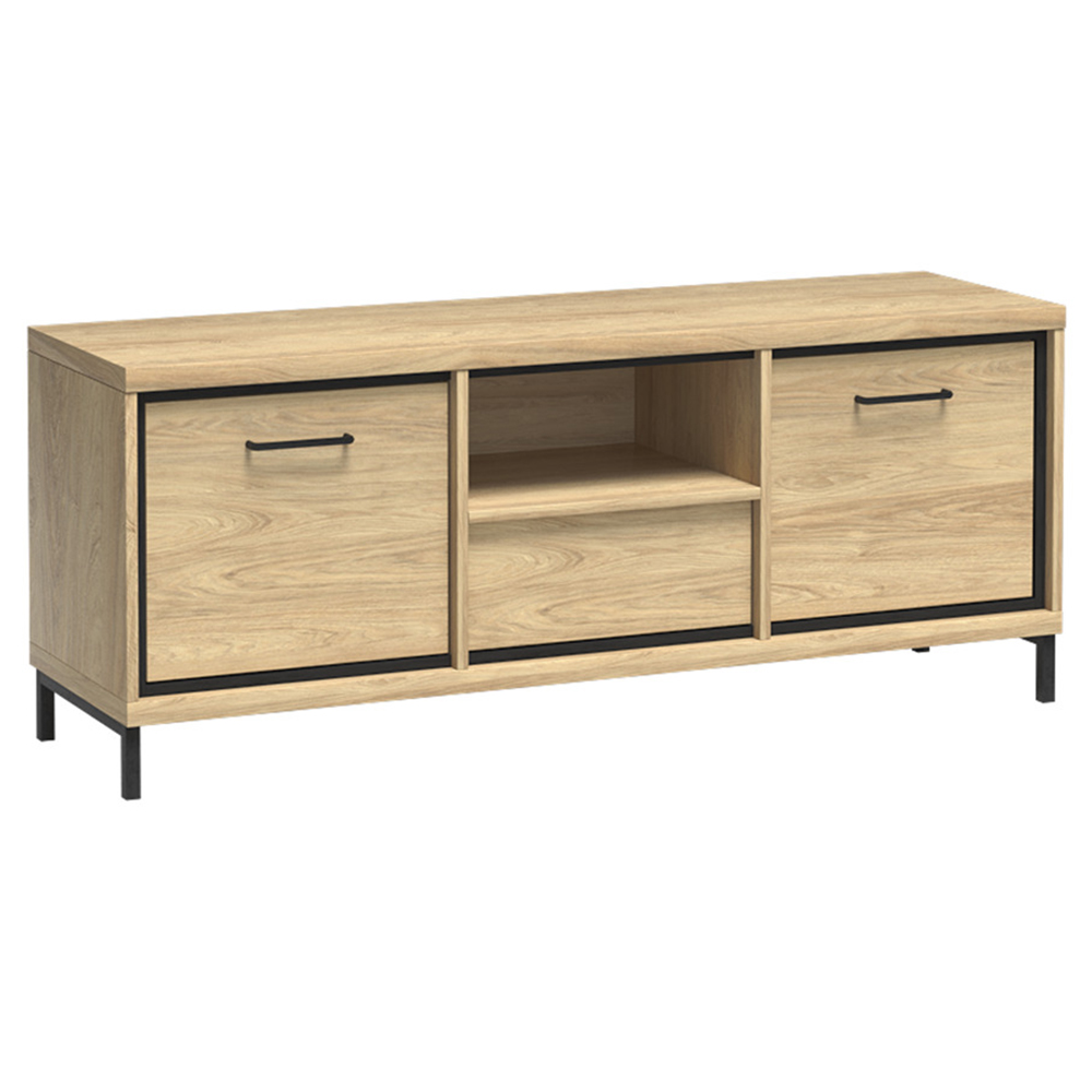 Mediolan - TV stolek M12 + KOVOVÉ NOŽIČKY - natural hikora