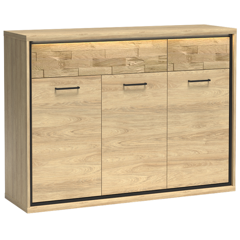 Mediolan - komoda M7 - natural hikora + dekorační deska