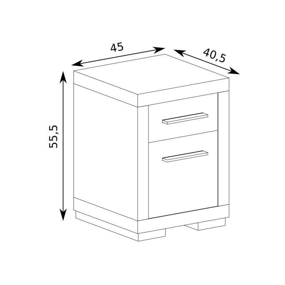 Ložnice Vegas S - sestava B - santana světlá