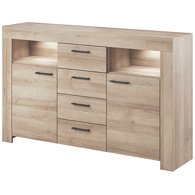 Obývací stěna Sky A (6 dílů) | sonoma | POSLEDNÍ KUSY