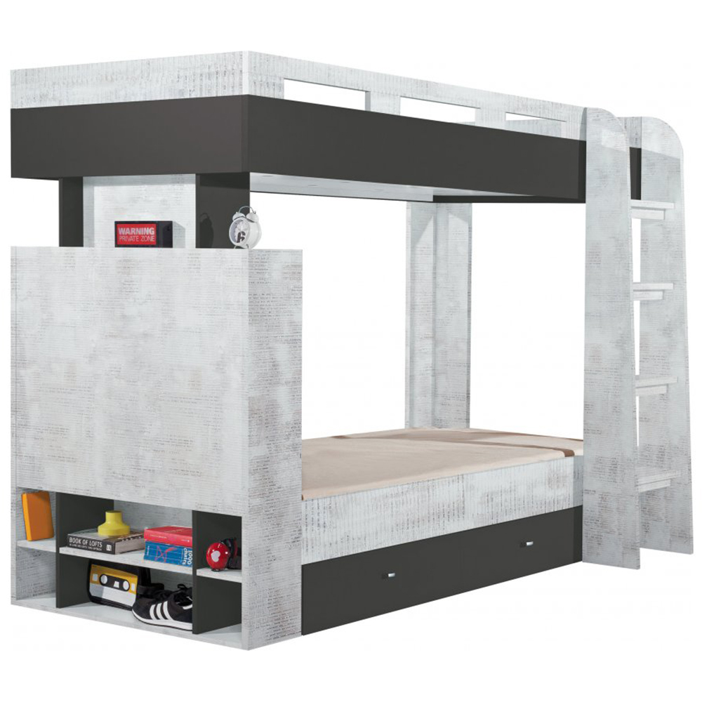 Tablo - patrová postel TA13 - grafit/enigma