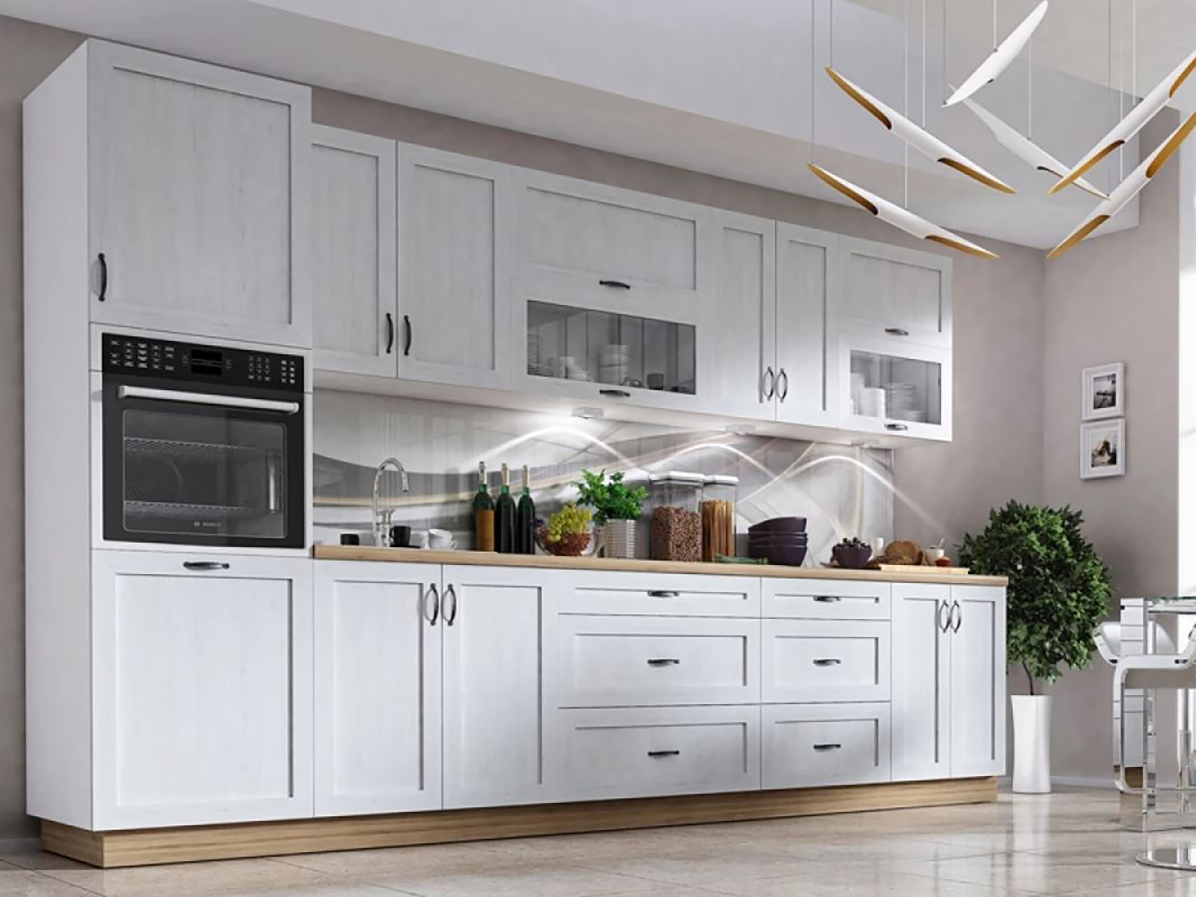 Royal - policová skříňka/regál D60R - PRAVÁ - borovice nordická