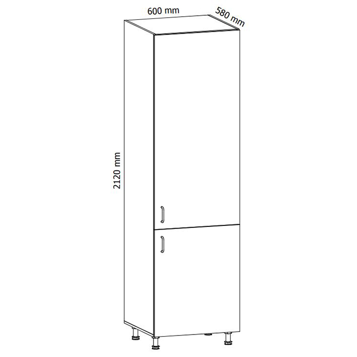 Royal - policová skříňka/regál D60R - PRAVÁ - borovice nordická