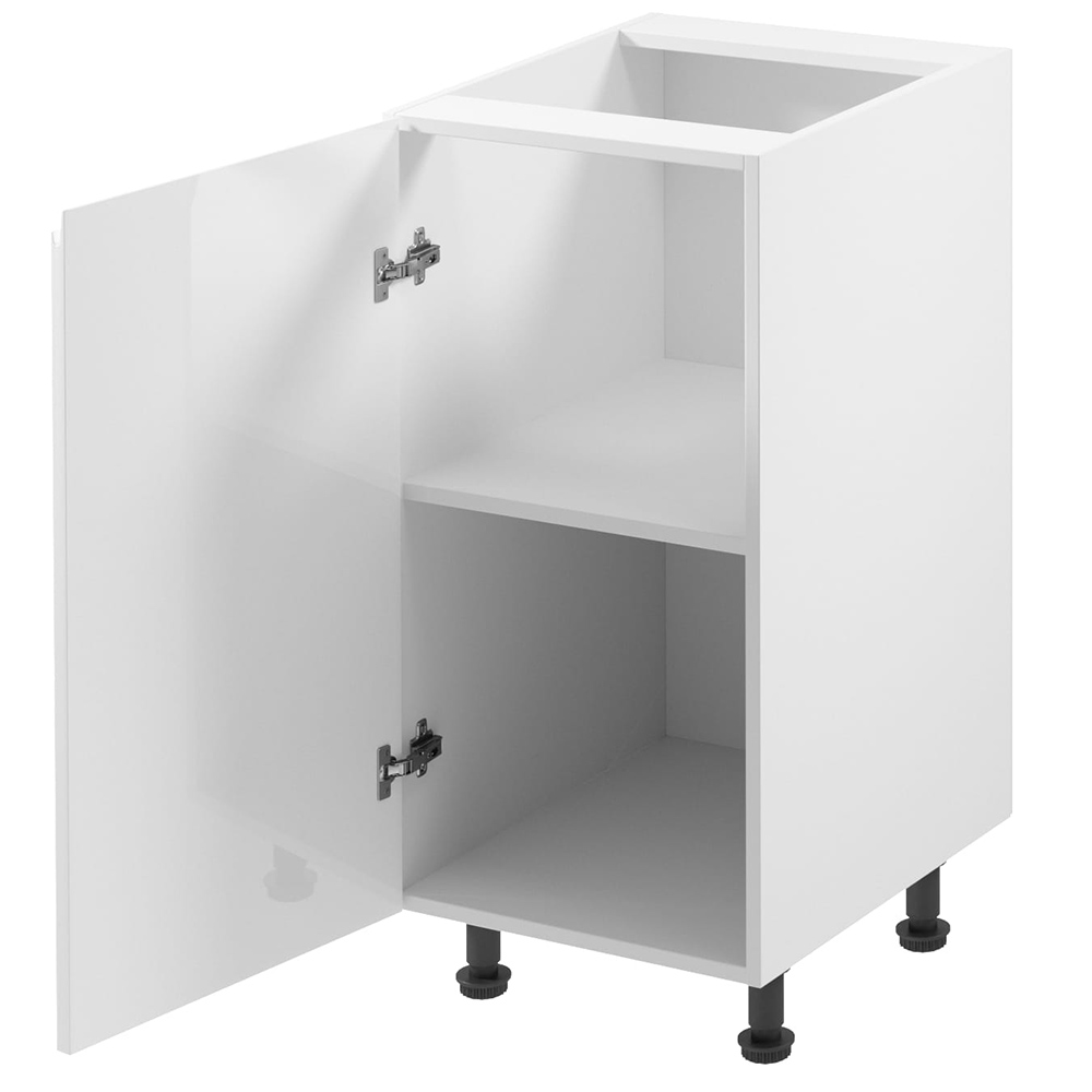 ASPEN b | dolní skříňka D40 LEVÁ s policí | 40 cm | SOKL V CENĚ | bílá lesk