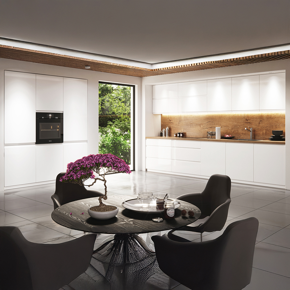 ASPEN b | dolní skříňka D40S1 PRAVÁ s policí a zásuvkou METALBOX | 40 cm | SOKL v CENĚ | bílá lesk