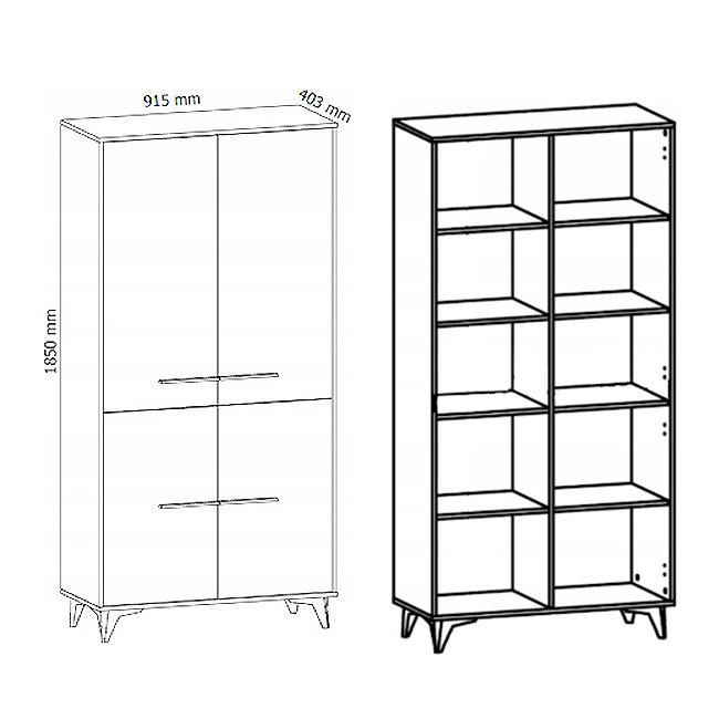 Obývací stěna se skříní Frida | sestava B | shirin walnut