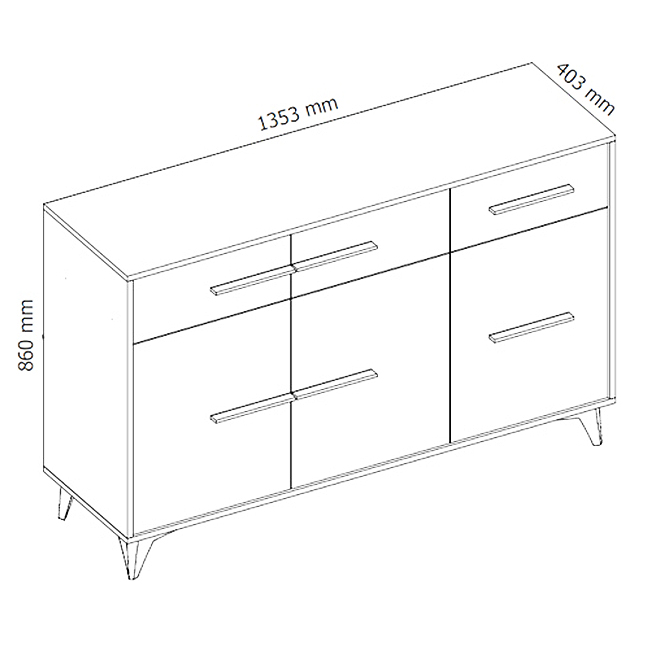 Obývací stěna se skříní Frida | sestava B | shirin walnut