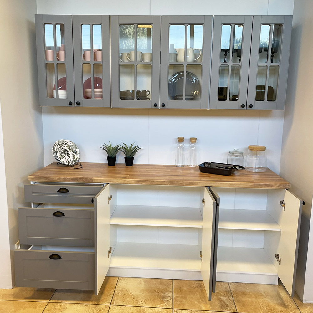 Linea | kredenc, horní skříňka K120 | šedá