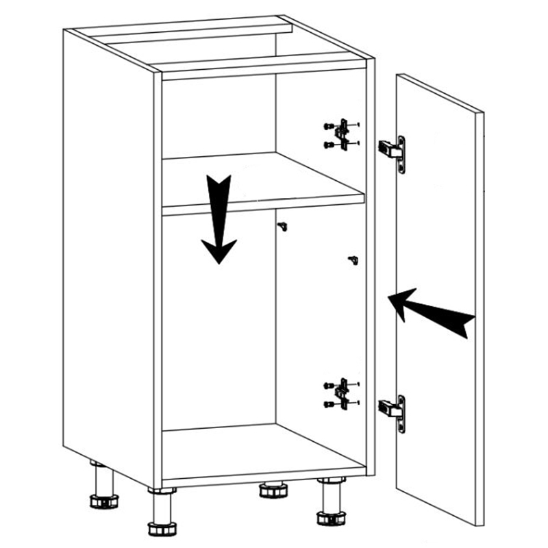 Linea | dolní skříňka D30 P | PRAVÁ | šedá