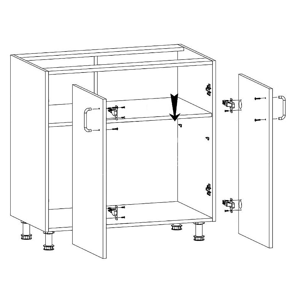 Kuchyňská linka LINEA | 200 cm | šedá
