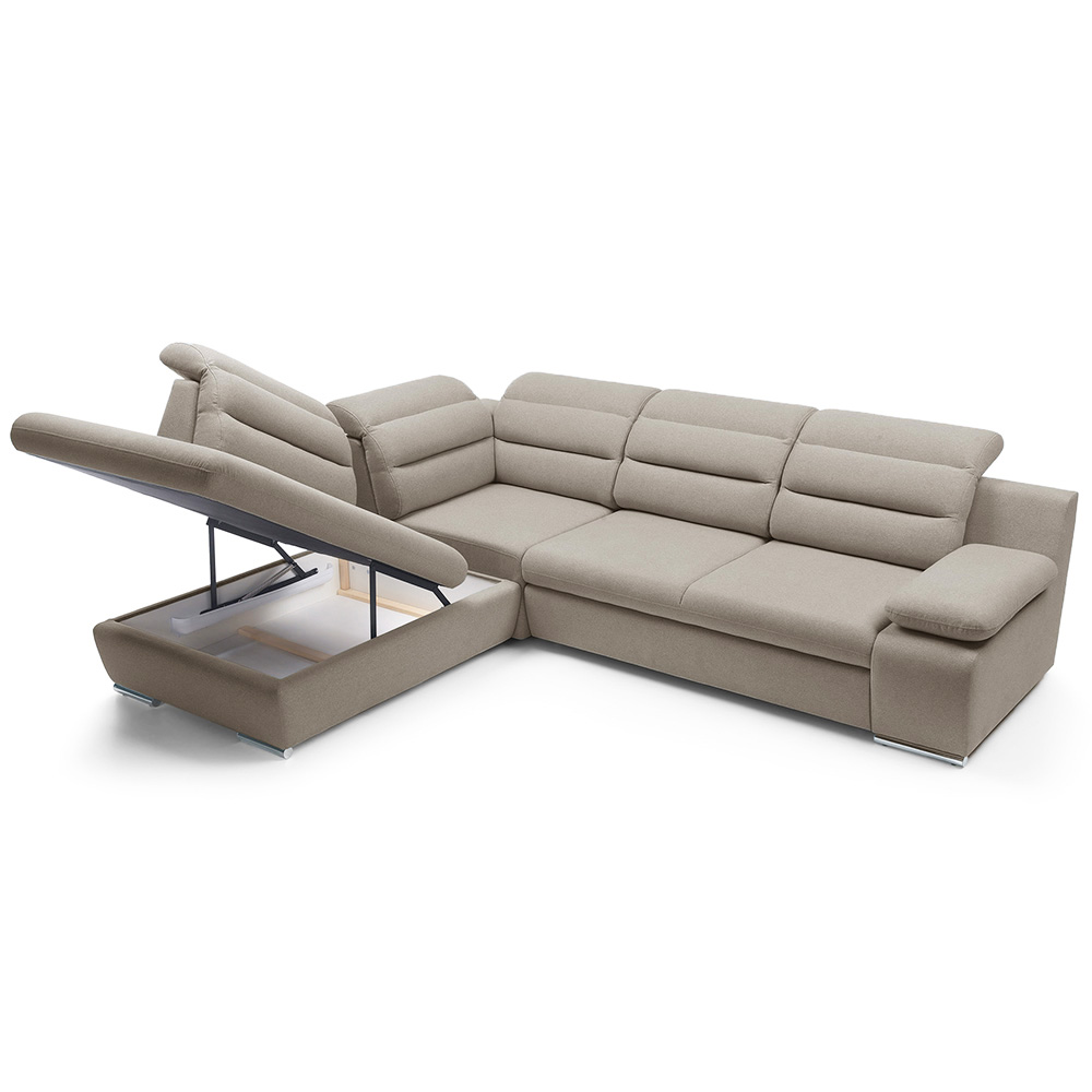 Sedací souprava GRECO | 230x280 cm | rozkládací + úložný prostor | hnědobéžová | VÝPRODEJ Z PRODEJNY