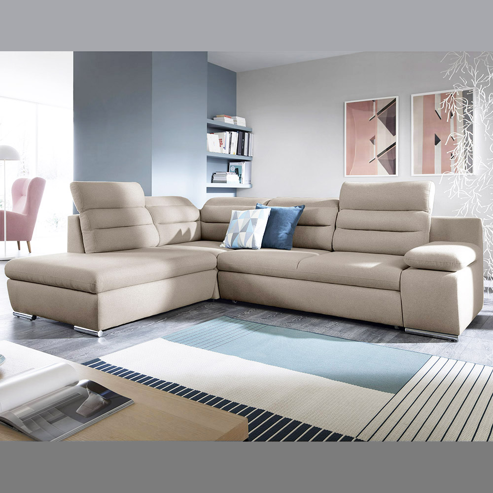 Sedací souprava GRECO | 230x280 cm | rozkládací + úložný prostor | hnědobéžová | VÝPRODEJ Z PRODEJNY