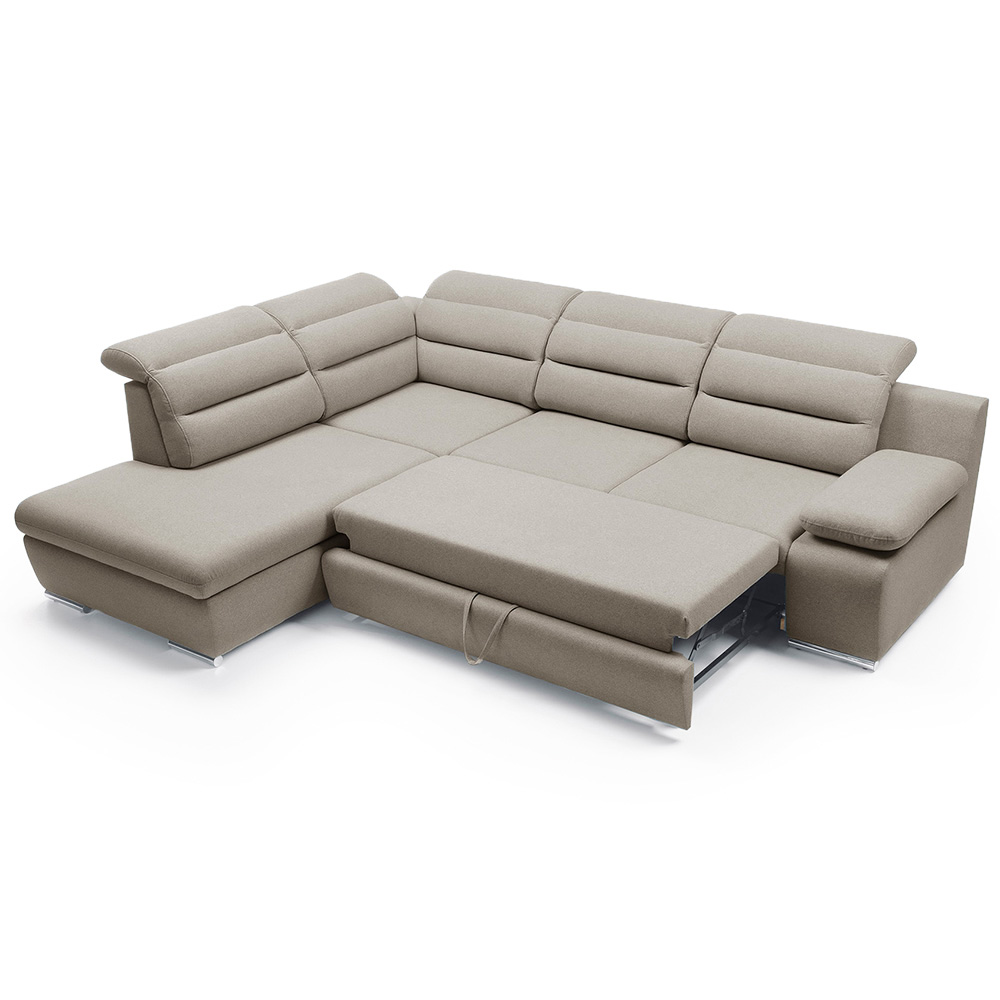 Sedací souprava GRECO | 230x280 cm | rozkládací + úložný prostor | hnědobéžová | VÝPRODEJ Z PRODEJNY