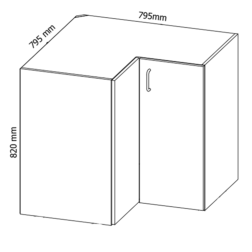 Sycylia | dolní skříňka D90N rohová | andersen