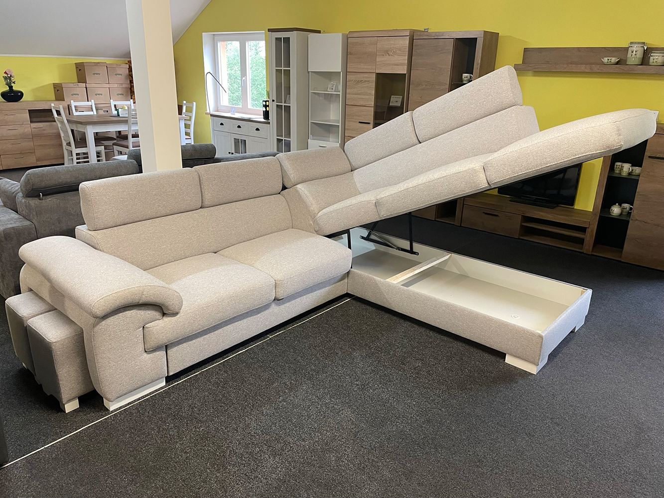 Sedací souprava London lux + 2x taburet | PRAVÁ | megan 363 | VÝPRODEJ