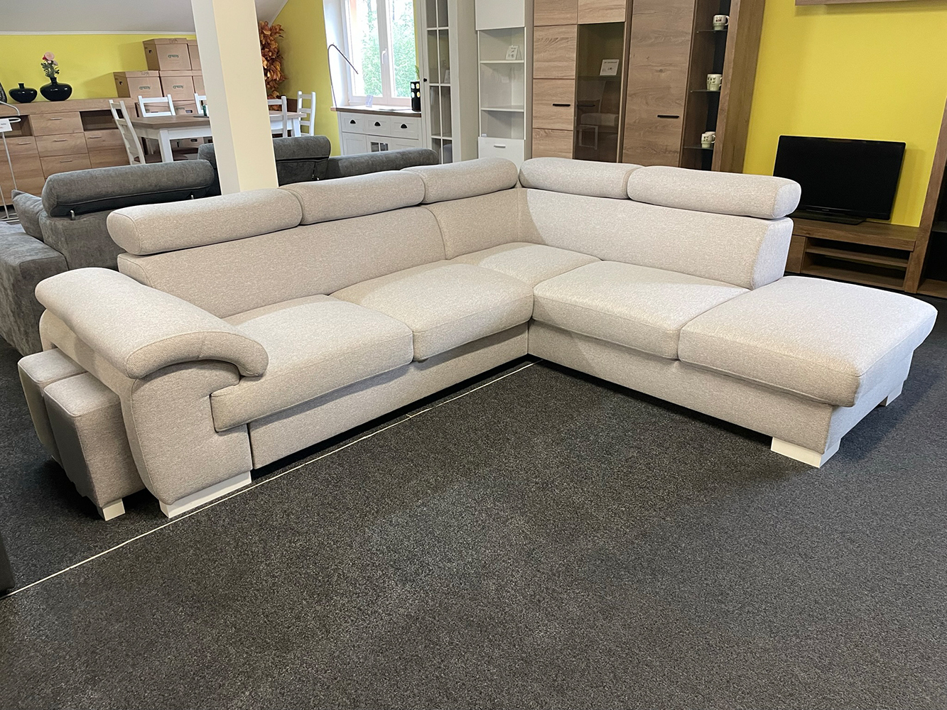 Sedací souprava London lux + 2x taburet | PRAVÁ | megan 363 | VÝPRODEJ