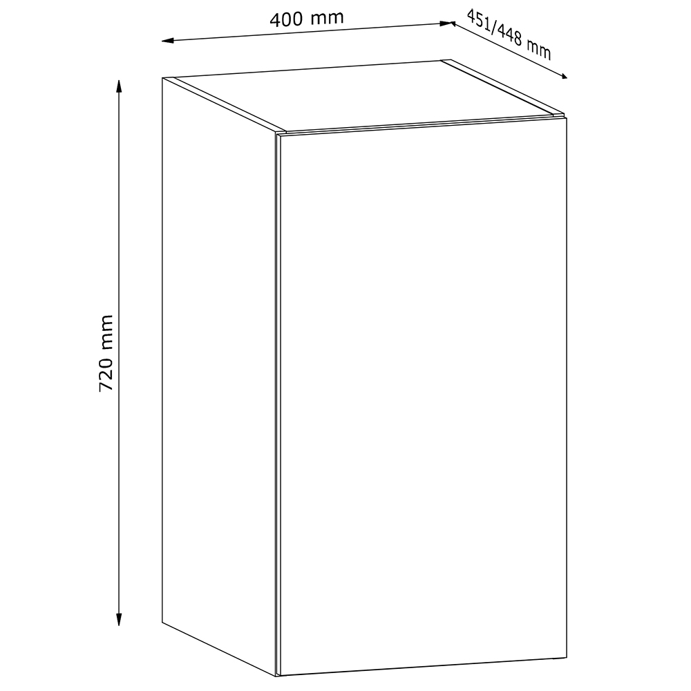 LANGEN bu | horní skříňka G40G | s úchytem | UNI provedení | béžová