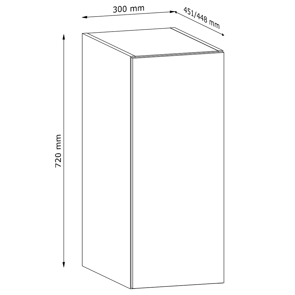 LANGEN ap | horní skříňka G30G | push open | UNI provedení | artisan
