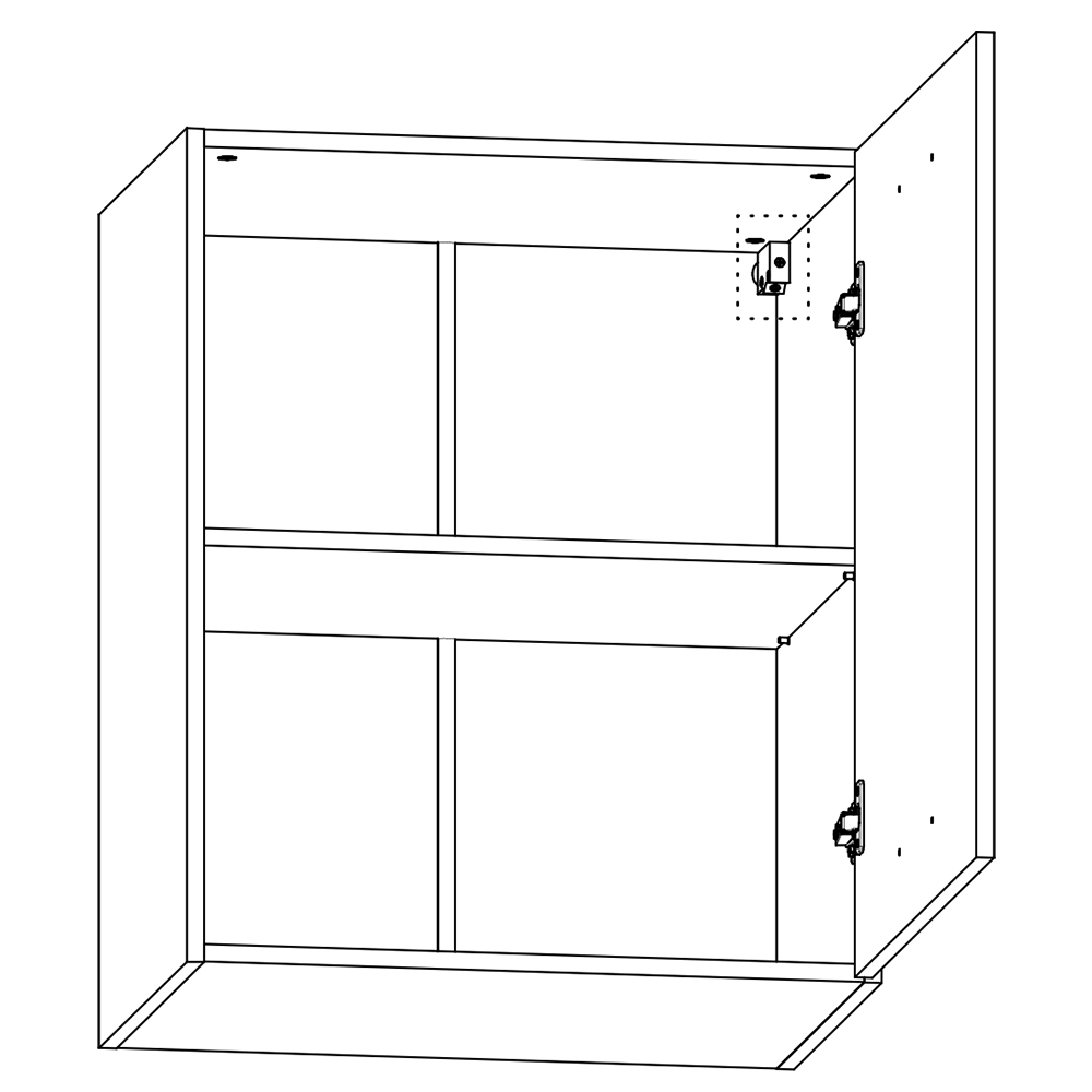 LANGEN bp | horní skříňka G60G | push open | UNI provedení | béžová