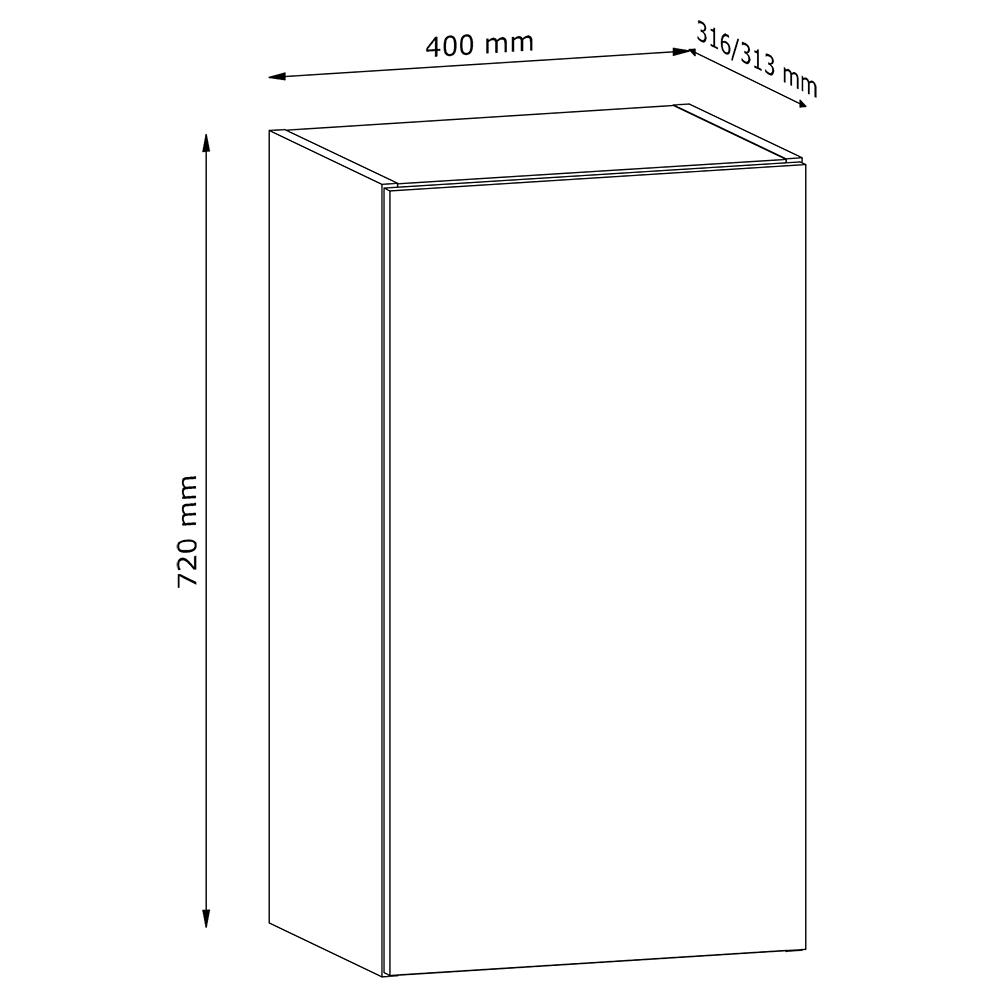 LANGEN ap | horní skříňka G40 | push open | UNI provedení | artisan