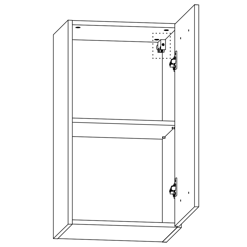 LANGEN ap | horní skříňka G40 | push open | UNI provedení | artisan
