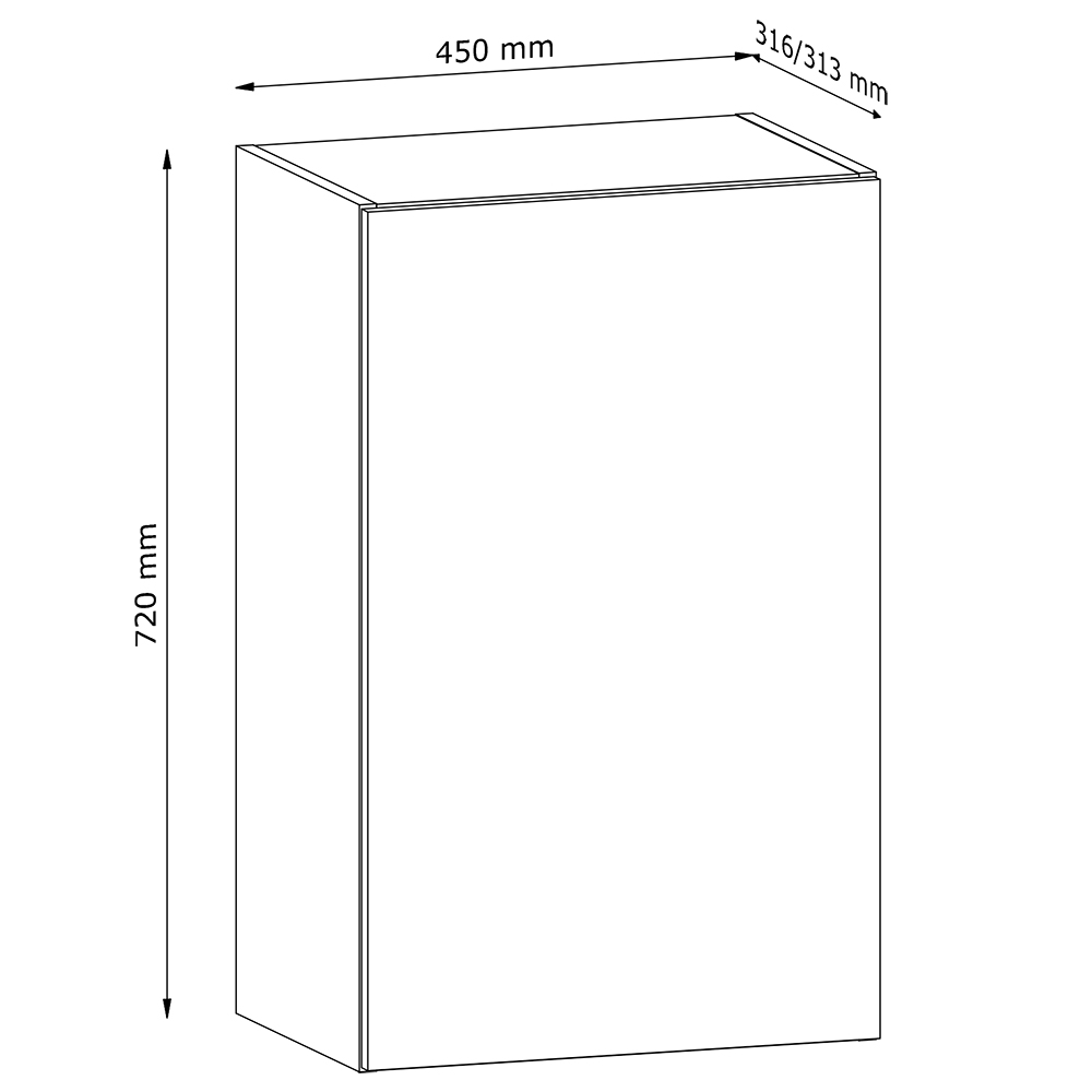 LANGEN ap | horní skříňka G45 | push open | UNI provedení | artisan