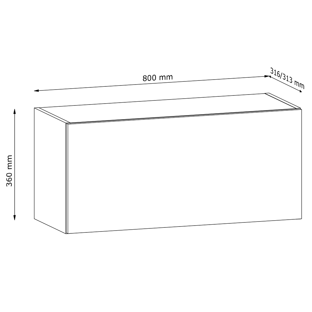 LANGEN au | horní skříňka G80K | s úchytem | artisan
